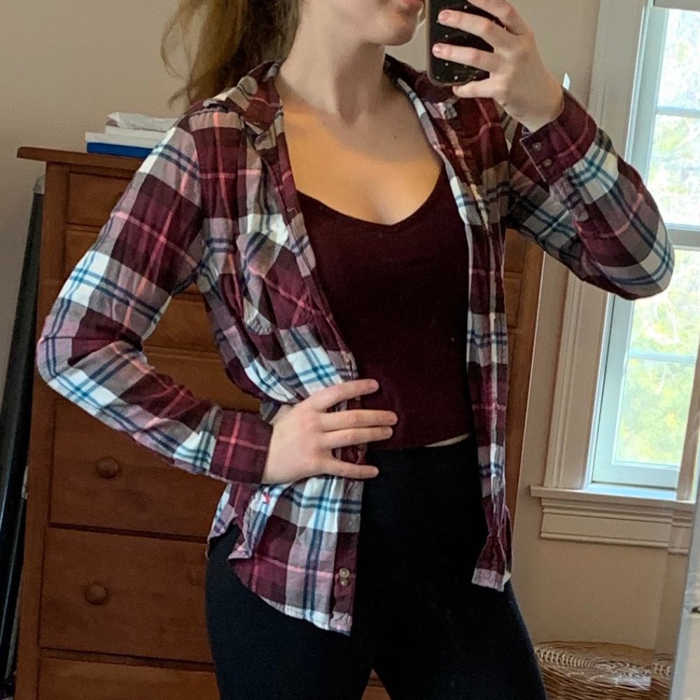 💕AE Vintage Boyfriend Button Down Size S